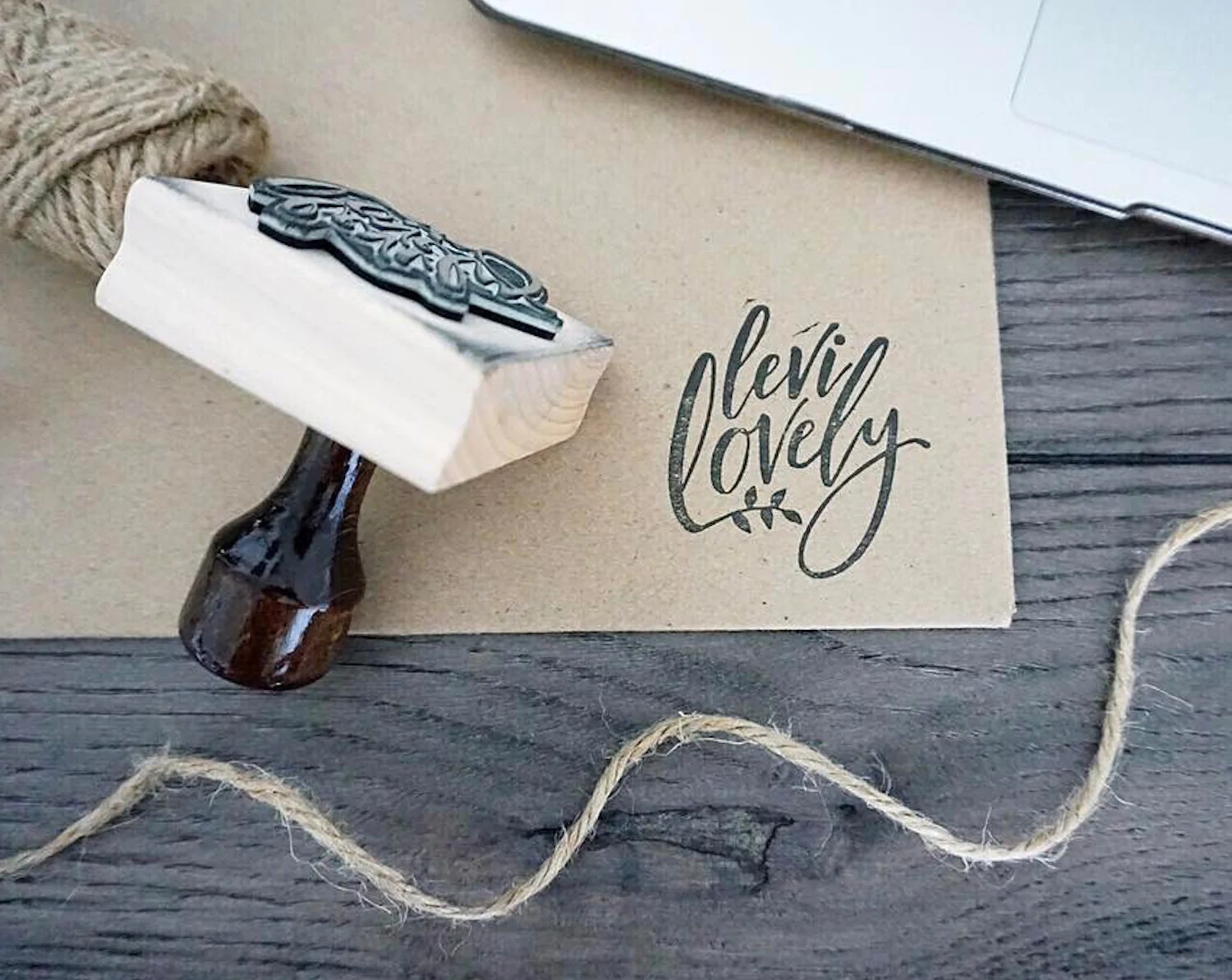 Wood Mounted - Custom Rubber Stamp — Modern Maker Stamps