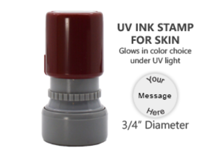 Hand Stamps For Events, Nightclubs, Festivals, Readmission, UV
